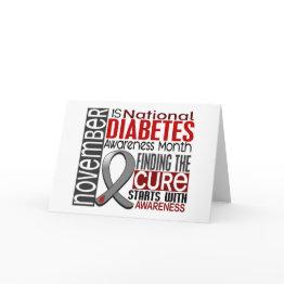 Small Diabetes Awareness Month Ribbon I2.5 Invitations Front View