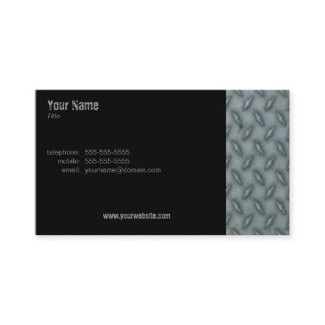 diamond plate steel business invitations