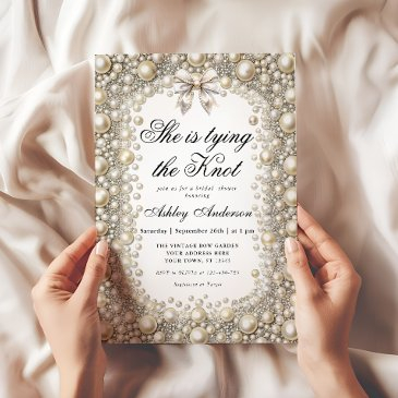 diamonds and pearls bridal shower invitation