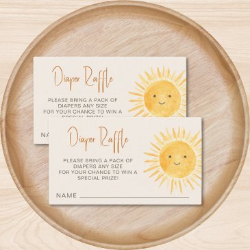 diaper raffle boho sunshine baby shower enclosure invitations