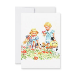 Small Dick, Jane And Sally Greeting Invitations Front View