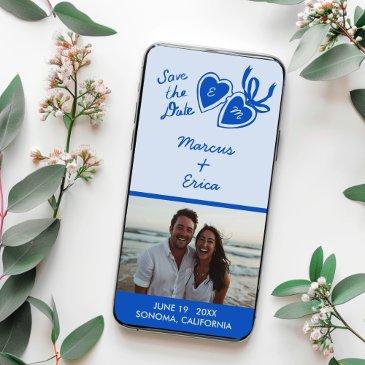 digital heart locket custom photo save the date