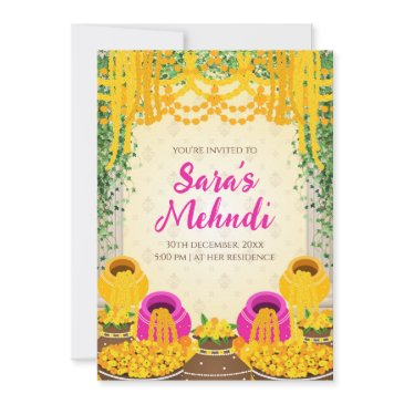 digital mehndi invitations as dholki invitations