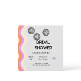 Small Disco Bridal Shower Invitation Front View