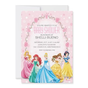 disney princess it's a girl baby shower invitation