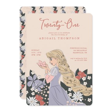 disney princess rapunzel | 21st birthday invitation