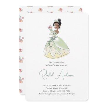 disney princess tiana | girl baby shower invitation