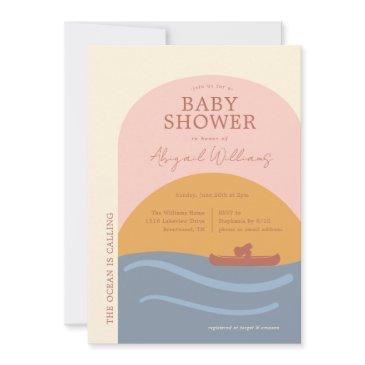 disney's moana | the ocean is calling baby shower invitation