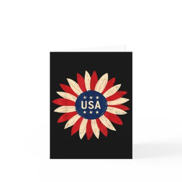 distressed patriotic sunflower usa flag 4th of jul invitations