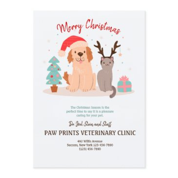 dog and cat christmas invitations