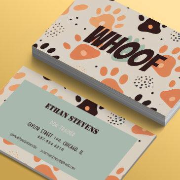 dog professional retro paws business invitations