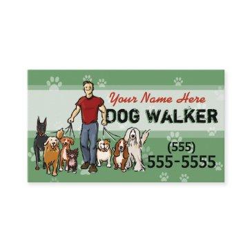 dog walking dog walker training male custom promo business invitations
