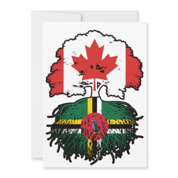 dominica dominican canadian canada tree roots flag invitation