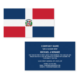 Small Dominican Flag, Flag Of Dominican Republic Business Invitations Front View