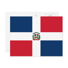 Small Dominican Flag, Flag Of Dominican Republic Postinvitations Front View