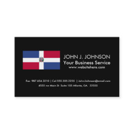 Small Dominican Republic Flag Business Invitations Front View