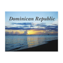 Small Dominican Republic Postinvitations Front View