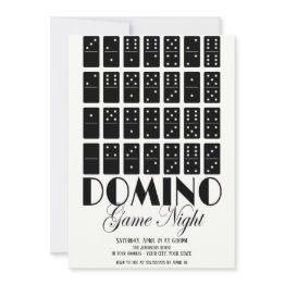Small Domino Game Night Invitation Front View
