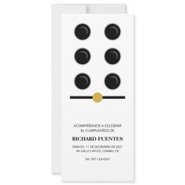 domino party themed invitation