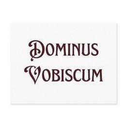 Small Dominus Vobiscum May The Lord Be With You Catholic Postinvitations Front View