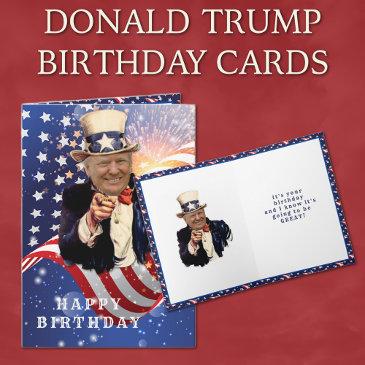 donald trump american flag birthday invitations