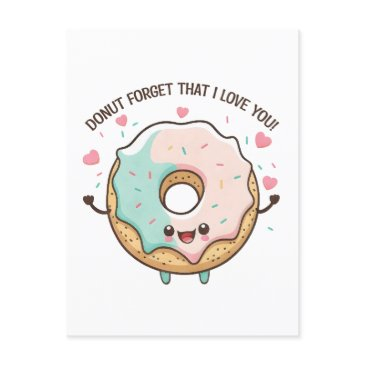 donut forget that i love you valentines day postinvitations