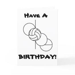 Small Dope Birthday Invitations Peace Love Volleyball Front View