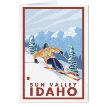 downhhill snow skier - sun valley, idaho