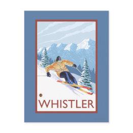 Small Downhhill Snow Skier - Whistler, Bc Canada Postinvitations Front View