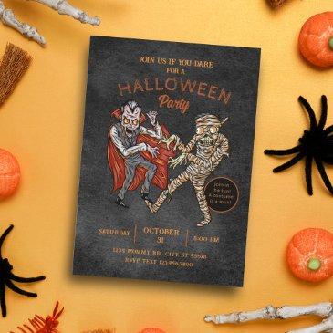 dracula mommy halloween party invitation