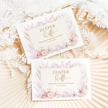 dreamy ocean under the sea baby diaper raffle enclosure invitations