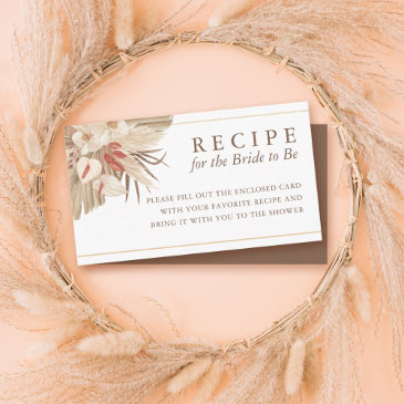 dried palm pampas grass recipe for the bride enclosure invitations