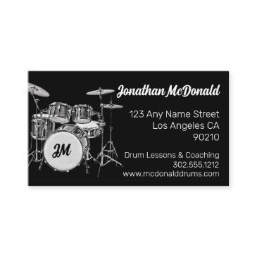 drummer musician drum kit music teacher drumming business invitations