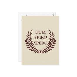 Small Dum Spiro Spero Postinvitations Front View