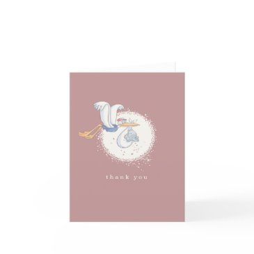 dumbo & stork | girl baby shower thank you