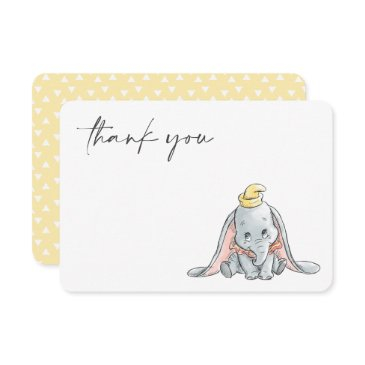 dumbo watercolor baby shower thank you invitation