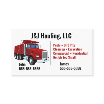 dump truck business invitations