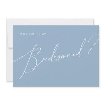 dusty blue bridesmaid proposal invitations