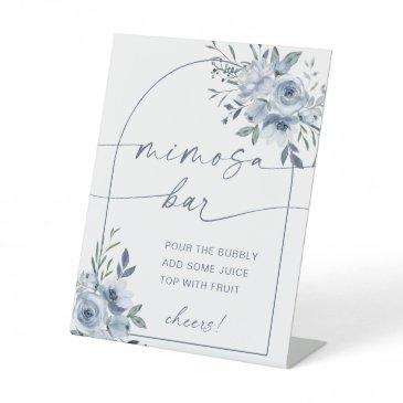 dusty blue mimosa bar bridal shower sign