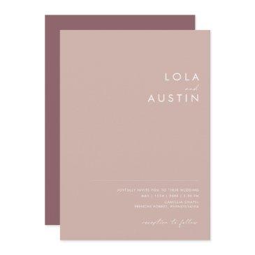 dusty boho | rose and purple all in one wedding invitation
