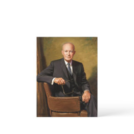 Small Dwight Eisenhower President White House Portrait  Postinvitations Front View