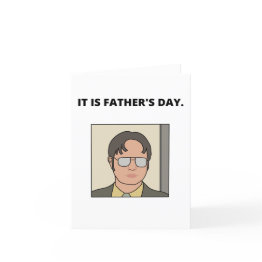 Small Dwight Shrute Father's Day Invitations Front View