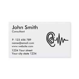 Small Ear Frequency Business Invitations Front View