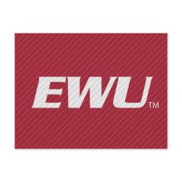 Small Eastern Washington University Carbon Fiber Invitation Postinvitations Front View