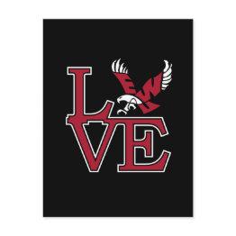 Small Eastern Washington University Love Invitation Postinvitations Front View