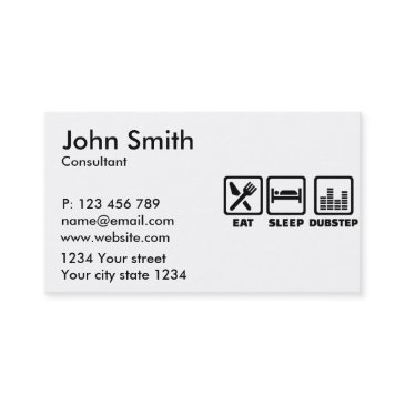 eat sleep dubstep business invitations