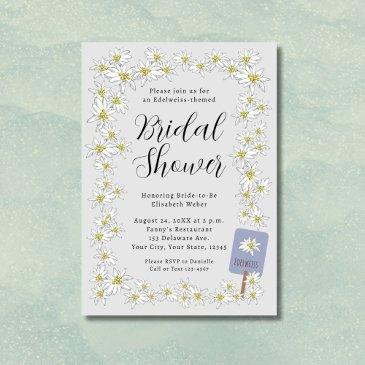 edelweiss sound of music bridal shower hand-drawn invitation