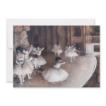 edgar degas - ballet rehearsal on stage invitation