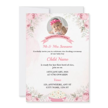 editable annaprashan invitation invitations girl