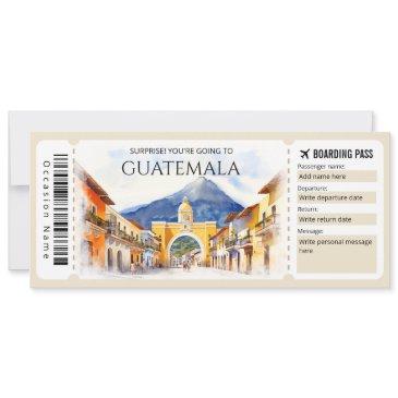 editable guatemala plane boarding pass invitation